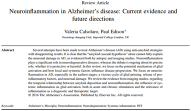 Neuroinflammation in Alzheimer’s disease Current evidence and future directions
